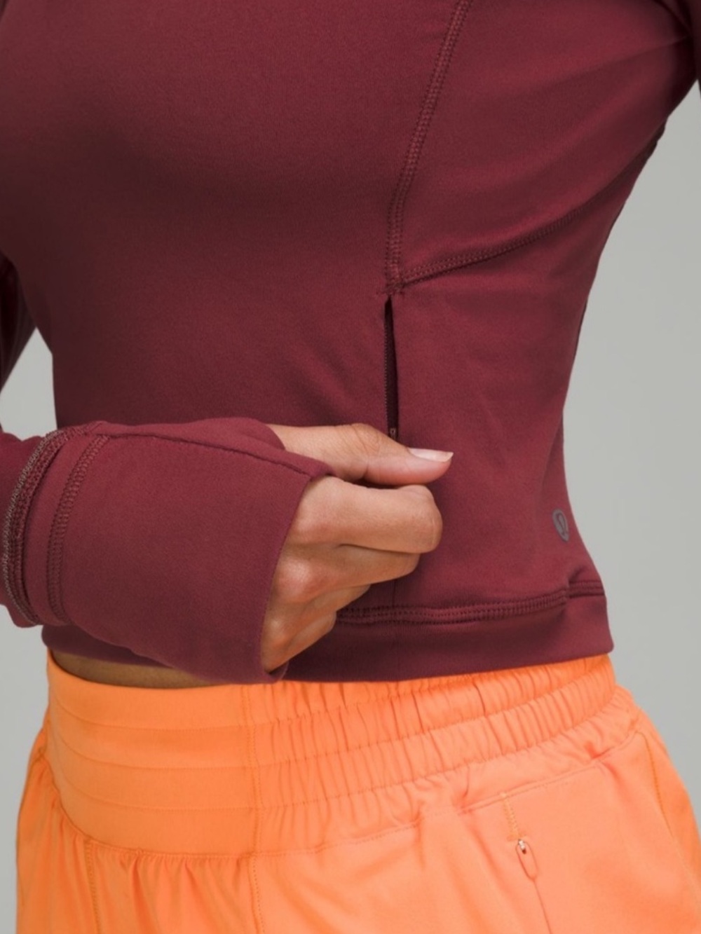 Lululemon It’s Rulu Run Half Zip Cropped | Mulled Wine Sz 8 - Picture 4 of 7